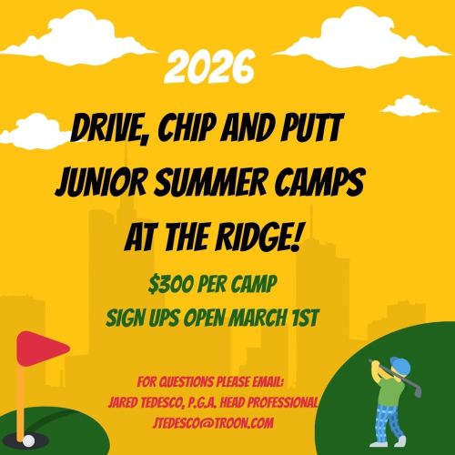 June 8th - 11th Junior Camp Age 12-16 12 PM- 2 PM